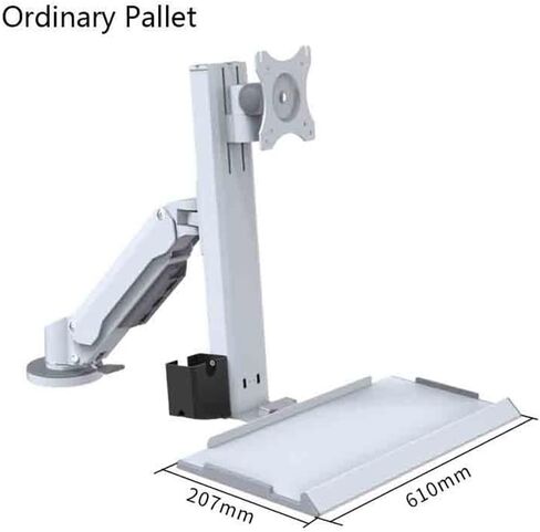 Monitor Arms Single Arm White Clip Table Monitor Stand with Regular Tray Suitable for 15-32 Inch Screens Desk Accessories in Kuwait