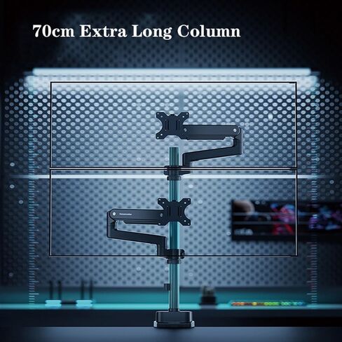 Adjustable Screen Mount,17-35 Inch Dual Monitor Mount, 2 Monitors Tilt/Swivel/Rotate, Hold Up to 24.2 Lbs Per Arm with 75/100 Mm Monitors Arm in Kuwait