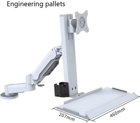 Monitor Arms Dual Arm Clamping Table Monitor Stand with Engineering Tray Suitable for 15-32 Inches Desk Accessories in Kuwait
