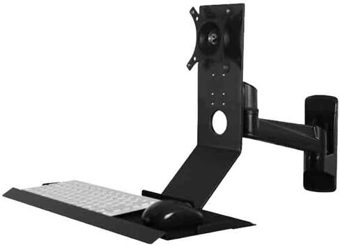Monitor Arms Single Arm with Regular Keyboard Tray Foldable 90° Black Screen Stand Desk Accessories in Kuwait