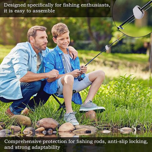 4Pcs Fishing Rod Clips Multi-Functional Fishing Rod Tie & Fixer, Portable Detachable Fixed Storage Organizer Suitable for Casting Rods, Spinning Bass & Fly Rods（Gray） in Kuwait