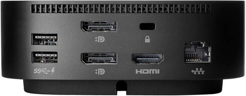 HP G5 Mulitport Dock 100W, Three 4K Displays Supported for Business, DisplayPort and USB Hub Bundled with Bluetooth Mini U Speaker and Built-in Mic, 4 Hour Playback in Kuwait