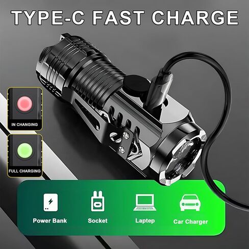 Rechargeable Flashlights 4 Pack, Mini Flashlight High Lumens 3 LED Emergency Handheld Flashlight, 5-Modes Mini Rechargeable Flashlight for Camping Biking Hiking Outdoor Home Emergency in Kuwait