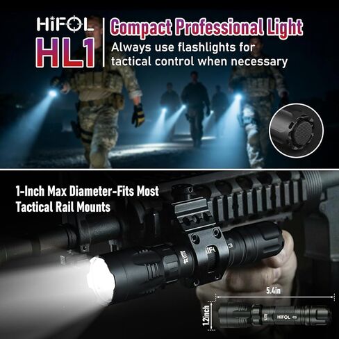 Tactical Flashlights 2000 Lumens, Police Flashlight with Rotatable Holster for Duty Belt, Handheld Flashlights for Camping/Law Enforcement HL1 in Kuwait