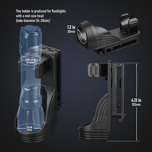Tactical Flashlights 2000 Lumens, Police Flashlight with Rotatable Holster for Duty Belt, Handheld Flashlights for Camping/Law Enforcement HL1 in Kuwait