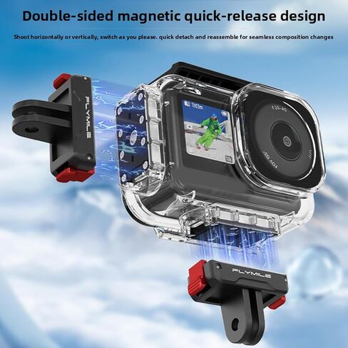 Diyeeni 60m Water Proof Housing, Precision Molded Camera Dive Case, Magnetic Mount Underwater Shell with Anti Fog for Action 6 Camera in Kuwait