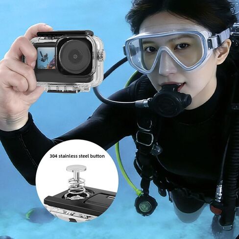 Diyeeni 60m Water Proof Housing, Precision Molded Camera Dive Case, Magnetic Mount Underwater Shell with Anti Fog for Action 6 Camera in Kuwait