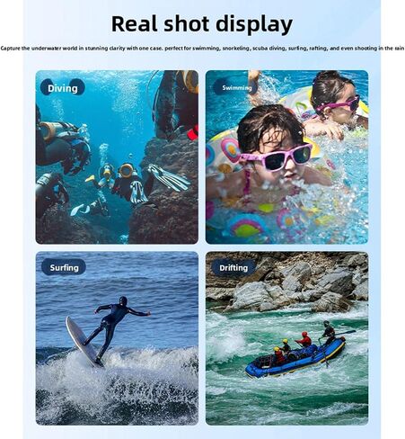 Diyeeni 60m Water Proof Housing, Precision Molded Camera Dive Case, Magnetic Mount Underwater Shell with Anti Fog for Action 6 Camera in Kuwait