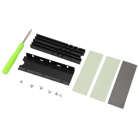 مبدد حرارة M.2 NVMe، مشتت حراري SSD مزدوج الجوانب من سبائك الألومنيوم مع 3 وسادات حرارية، مثالي لـ M.2 2280 SSD 850 960 950 PRO 960 PRO 980 SN850 SN750 SN570 in Kuwait
