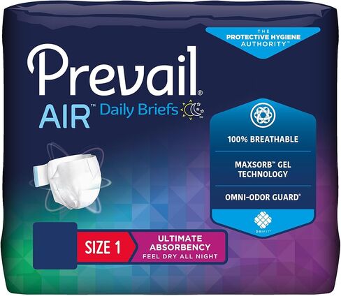 Prevail Air Plus Daily Brief - Size 1 - Breathability - Ultimate Absorbency - 20 Count in Saudi Arabia