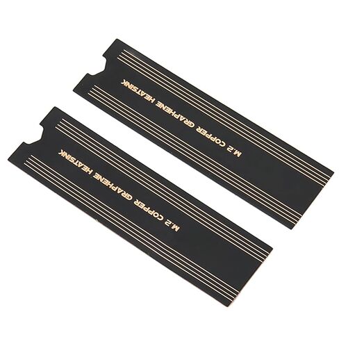 Qinlorgo M.2 SSD Graphene Heatsink، توصيل حراري دقيق، تبريد سريع مع طبقة جرافين نحاسية، متوافق مع فتحة الكمبيوتر المحمول M.2، حزمة (قطعتان من المشتت الحراري من رقائق النحاس) in Kuwait