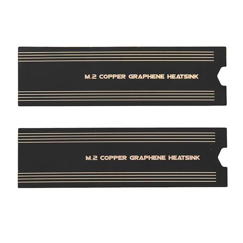 Qinlorgo M.2 SSD Graphene Heatsink، توصيل حراري دقيق، تبريد سريع مع طبقة جرافين نحاسية، متوافق مع فتحة الكمبيوتر المحمول M.2، حزمة (قطعتان من المشتت الحراري من رقائق النحاس) in Kuwait