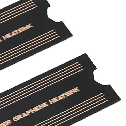 Qinlorgo M.2 SSD Graphene Heatsink، توصيل حراري دقيق، تبريد سريع مع طبقة جرافين نحاسية، متوافق مع فتحة الكمبيوتر المحمول M.2، حزمة (قطعتان من المشتت الحراري من رقائق النحاس) in Kuwait