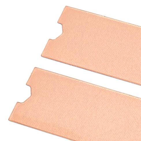 Qinlorgo M.2 SSD Graphene Heatsink، توصيل حراري دقيق، تبريد سريع مع طبقة جرافين نحاسية، متوافق مع فتحة الكمبيوتر المحمول M.2، حزمة (قطعتان من المشتت الحراري من رقائق النحاس) in Kuwait