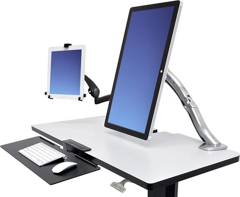 Ergotron - ذراع كمبيوتر لوحي واحد Neo-Flex، حامل مكتب VESA - للأجهزة اللوحية حتى 10 بوصات، 0 إلى 2.5 رطل - أسود in Kuwait