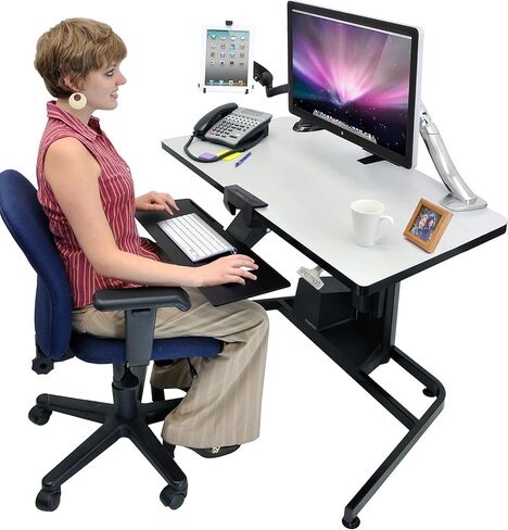 Ergotron - ذراع كمبيوتر لوحي واحد Neo-Flex، حامل مكتب VESA - للأجهزة اللوحية حتى 10 بوصات، 0 إلى 2.5 رطل - أسود in Kuwait