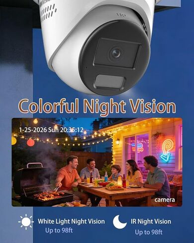 4K 8MP DS-2CD2387G2H-LISU/SL HIKVIS0N_Color-Vu Turret Dome POE IP Camera, 98ft IR/Colorful Night Vision, 2-Way Audio, Human/Vehicle Detection, IP67, 2.8mm Lens, 24/7 Recording in Kuwait