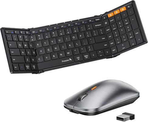 ProtoArc XK01 Foldable Bluetooth Keyboard and EM18 Bluetooth Wireless Mouse in Kuwait