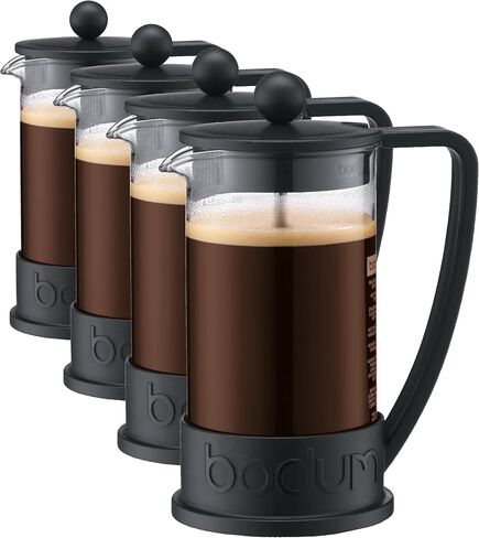 Bodum Brazil French Press Coffee Maker with Borosilicate Glass Carafe, 34 Ounce, Warm Red in Kuwait