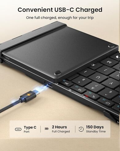 ProtoArc XK01 Foldable Bluetooth Keyboard and EM18 Bluetooth Wireless Mouse in Kuwait