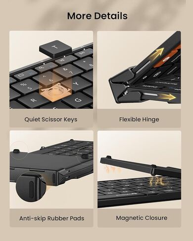 ProtoArc XK01 Foldable Bluetooth Keyboard and EM18 Bluetooth Wireless Mouse in Kuwait