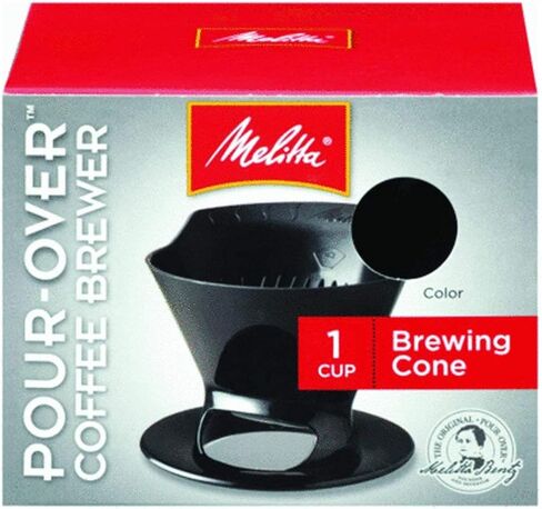 Melitta Filter Coffee Maker, Single Cup Pour-Over Brewer, Black, 1 Count in Saudi Arabia