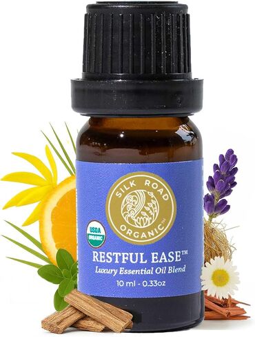 Organic Breathe Calm Essential Oil Breathe Easy Blend, 100% Pure USDA Certified Aromatherapy for Cold, Cough, Congestion, Allergy Relief, & Wellness - 10 ml Dropper by Silk Road Organic in Saudi Arabia