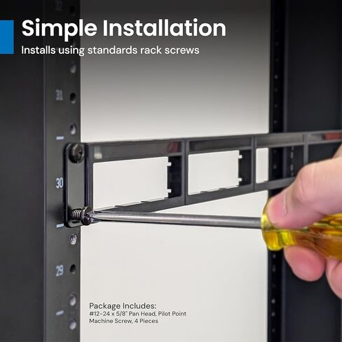 ICC Plug-and-Play 1 RMS Fiber Optic Blank Patch Panel, 4 Cassette Slots, 19" 1U Rack Mount Fiber Enclosure, UL Listed, Black in Kuwait