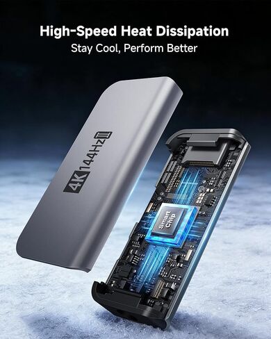 محول Switch 2 Dock HDMI 2.1، مخرج HDR فائق 4K 144 هرتز 120 هرتز و48 جيجابت في الثانية، شحن سريع PD 100 وات، محطة إرساء محمولة للسفر للتلفزيون، متوافقة مع نينتندو سويتش 2 (أقل من V21.0.0 فقط)/OLED/2017 in Kuwait