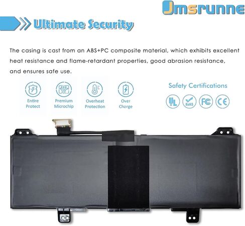 بطارية الكمبيوتر المحمول GB02XL/GM02XL بقدرة 47.3 وات في الساعة متوافقة مع HP Chromebook 11A G6 G8 EE ChromeBook 14-DB0051CL X360 11 G2 EE ChromeBook 14-DB0051CL Series HSTNN-UB7M 917725-855 L42583-005 L42550-271 in Kuwait