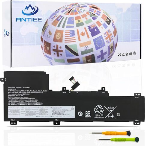 بطارية الكمبيوتر المحمول ANTIEE L20C4PE1 L20L4PE1 L20M4PE1 لجهاز Lenovo IdeaPad 5 Pro-16ACH6 Pro-16IHU6 IdeaPad Creator 5-16ACH6 Series 5B11B66552 SB11B66551 5B11B66555 5B11B66554 15.36V 75Wh 4883 مللي أمبير in Kuwait
