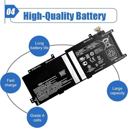 MR02XL MC02XL Laptop Battery 47Wh Replacement for Hp Elite X2 G4 Elite X2 G8 Series Notebook HSTNN-DB9E L45645-2C1 TPN-DB0G 7.7V 5950mAh 2-Cell in Kuwait