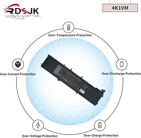 4K1VM Laptop Battery for Dell G7 17 7700 Series W62W6 0W62W6 XYCW0 0XYCW0 9TM7D 09TM7D V0GMT NCC3D 0NCC3D NYD3W 0NYD3W TJDRR 0TJDRR 3ICP7/54/65-2 11.4V 97Wh in Kuwait