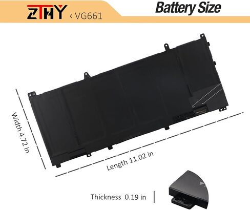 ZTHY 80.5Wh VG661 Laptop Battery Replacement for Dell Alienware X14 R1 Alienware X14 R2 Series Notebook 0GD3C9 GD3C9 0V4N84 V4N84 31CP5/46/95-2 11.4V 6709mAh 6-Cell in Kuwait
