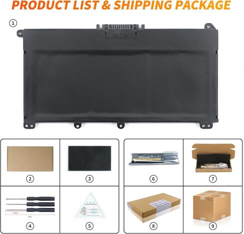 HT03XL L11119-855 Replacement Laptop Battery for HP Pavilion 14-CE 14-CF 15-CS 15-DA 15-DB 15-DW 250 G7 Series, 41.1Wh 3600mAh Compatible with TPN-Q207 Q208 14M-DH0003DX 15-CS0053CL 15-DA0014DX in Kuwait