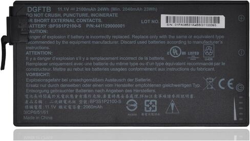 بطارية بديلة للكمبيوتر المحمول DGFTB BP3S1P2100-S BP3S1P2100 متوافقة مع سلسلة Getac V110 V110C للكمبيوتر المحمول القوي 441129000001 3ICP6/51/61 (11.1 فولت 24 وات/2100 مللي أمبير في الساعة) in Kuwait