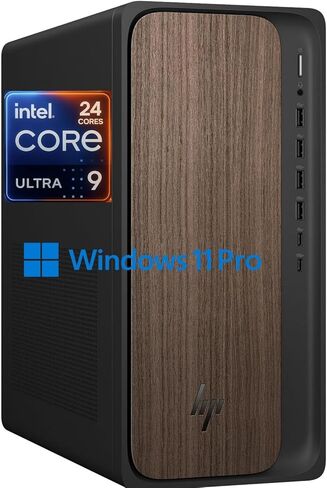 HP OmniDesk M03 Business Next Gen AI PC Desktop, Intel Core Ultra 9-285 Processor (24 Cores, Up to 5.6GHz), 32GB DDR5 RAM, 2TB SSD, USB-C, Wi-Fi 6, HDMI+DP Dual Monitor Support, Windows 11 Pro in Kuwait