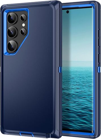 Golel for Samsung Galaxy S26 Ultra Case,[Heavy Duty Protection][Non-Slip][Shockproof] 3-Layer Rugged Cover Phone Case for Samsung Galaxy S26 Ultra,Black in Kuwait