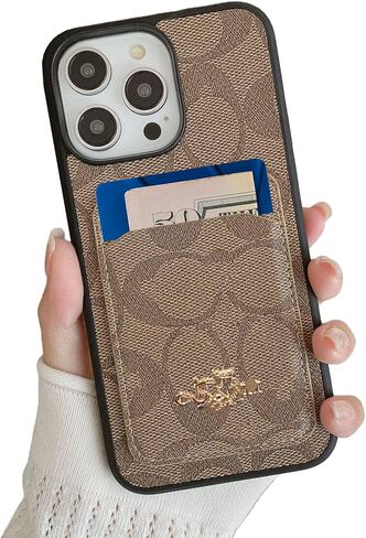 Compatible with iPhone 17 Pro Max with Card Holder, Luxury Classic Retro PU Leather Cover TPU Slim Shockproof Protection Wallet Cases for iPhone 17 Pro Max Khaki in Kuwait