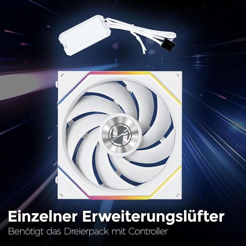 Lian Li UNI FAN TL WIRELESS 1x120mm مروحة بيضاء (G99.12TL1W1W.00) in Kuwait