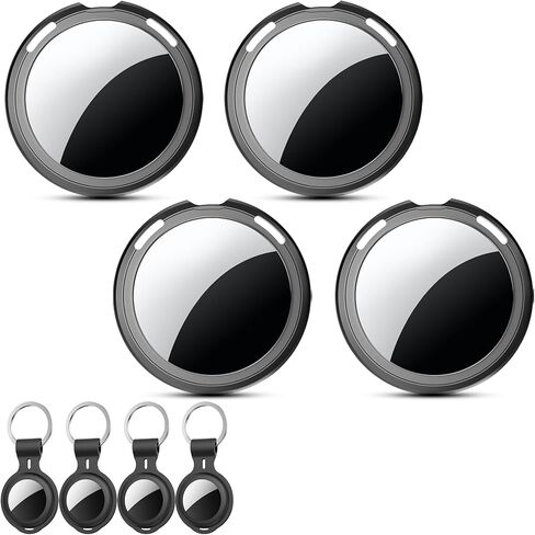 4 Pack Smart Tracker Tags Item Finder [Apple MFi Certified] Works with Apple Find My (iOS Only) Air Bluetooth Tag with Waterproof Replaceable Battery Worldwide Tracking for Key Wallet Bag Luggage Pets in Kuwait