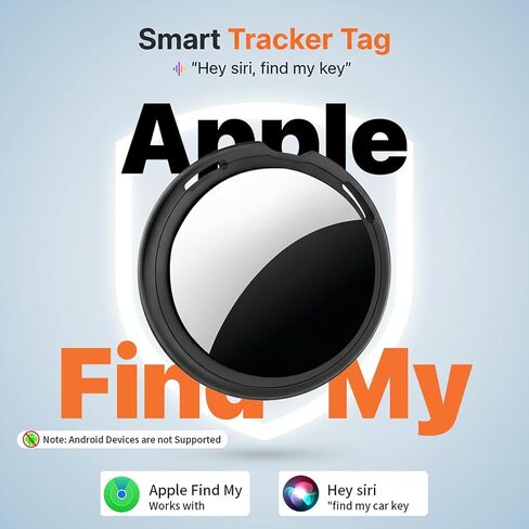4 Pack Smart Tracker Tags Item Finder [Apple MFi Certified] Works with Apple Find My (iOS Only) Air Bluetooth Tag with Waterproof Replaceable Battery Worldwide Tracking for Key Wallet Bag Luggage Pets in Kuwait