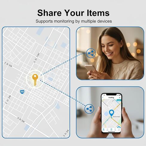 4 Pack Smart Tracker Tags Item Finder [Apple MFi Certified] Works with Apple Find My (iOS Only) Air Bluetooth Tag with Waterproof Replaceable Battery Worldwide Tracking for Key Wallet Bag Luggage Pets in Kuwait