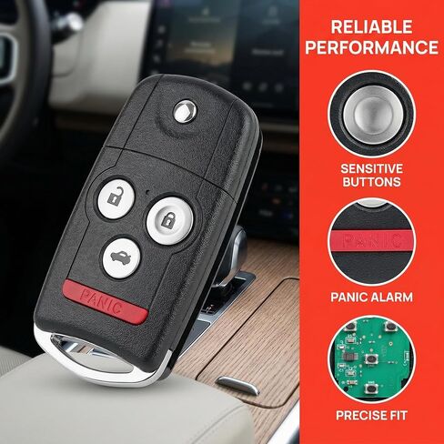 Key Fob Replacement for Acura MDX RDX 2007 2008 2009 2010 2011 2012 2013 Keyless Entry Remote 4 Button N5F0602A1A 2Pcs in Kuwait