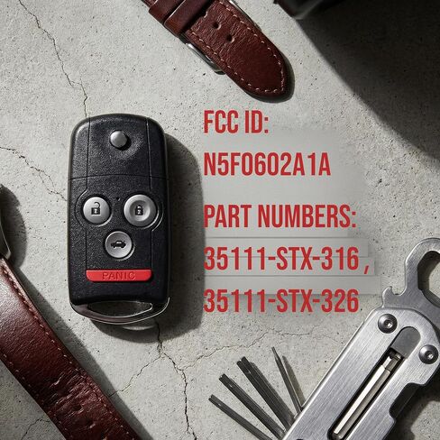 Key Fob Replacement for Acura MDX RDX 2007 2008 2009 2010 2011 2012 2013 Keyless Entry Remote 4 Button N5F0602A1A 2Pcs in Kuwait