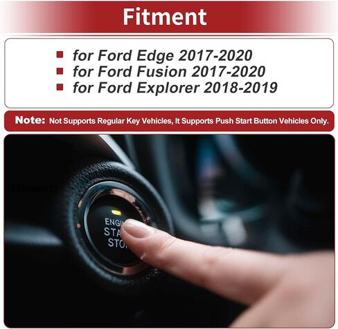 ACROPIX M3NA2C931426 Keyless Entry Remote Key Fob for Ford Edge Fusion 2017-2020 for Ford Explorer 2018-2019 902MHz Replacement Car Control Key Kit DIY Tool 5 Buttons Black in Kuwait