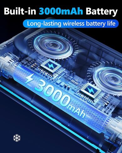 مشبك سيارة على مروحة لواقي الشمس، مراوح USB تعمل ببطارية قابلة لإعادة الشحن بقدرة 3000 مللي أمبير في الساعة تنفخ الهواء البارد، مروحة تبريد محمولة للسيارات بدون تيار متردد، للمركبات، الشاحنات، سيارات الدفع الرباعي، RV، الشاحنات، أسود in Kuwait