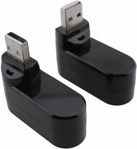 2 قطعة USB صغير 2.0 3 منافذ محور محور 3 منافذ توسيع الفاصل للأقراص الصلبة المحمولة أجهزة الكمبيوتر المحمولة والكاميرات الرقمية أسود in Kuwait