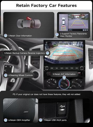 ستيريو سيارة Roadanvi 10.2 بوصة Android 14 للجيل الثاني Toyota Tacoma 2005-2015، Apple CarPlay & Android Auto، ذاكرة وصول عشوائي 6 جيجابايت وذاكرة قراءة فقط 128 جيجابايت، 5G WiFi 4G LTE، شاشة لمس QLED، ملاحة GPS، بلوتوث 5.2 in Kuwait