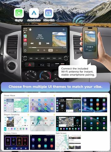 ستيريو سيارة Roadanvi 10.2 بوصة Android 14 للجيل الثاني Toyota Tacoma 2005-2015، Apple CarPlay & Android Auto، ذاكرة وصول عشوائي 6 جيجابايت وذاكرة قراءة فقط 128 جيجابايت، 5G WiFi 4G LTE، شاشة لمس QLED، ملاحة GPS، بلوتوث 5.2 in Kuwait